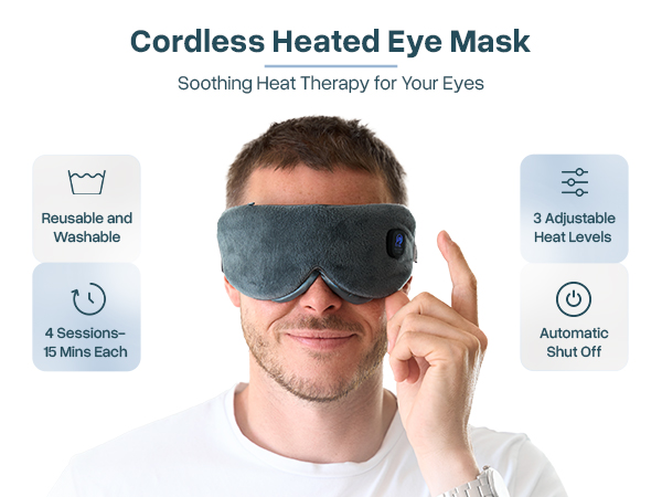 myhalos cordless heated eye mask soothing heat therapy usb heat eye mask