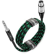 Augioth XLR Female to 1/4 Cable 10ft, Balance 6.35mm TRS Plug to 3-pin XLR Female, Quarter inch T...