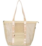 Mesh Beach Tote Large Bag 2022 Upgrade for Women with Multiple Pockets for Family Travel Swimming...