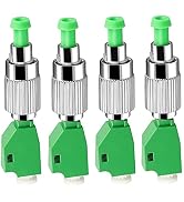 Duogalia 4 Pack FC/APC Male to LC/APC Female Single Mode 9/125um Hybrid Optical Fiber Adapter FC ...