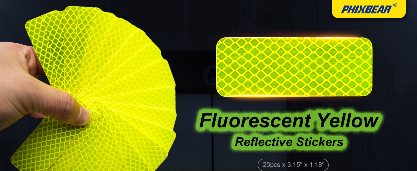 Fluorescent Yellow Reflective Stickers Made of 3M DG3