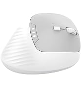 Ergonomic Vertical Wireless Mouse, 8,000 DPI Rechargeable Mouse with Triple-Mode Connection(2.4G+...