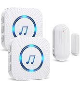 SanJie Door Chime, Door Open Contact Sensor Alarm with 500 FT Range,26 Chimes 5 Adjustable Volume...