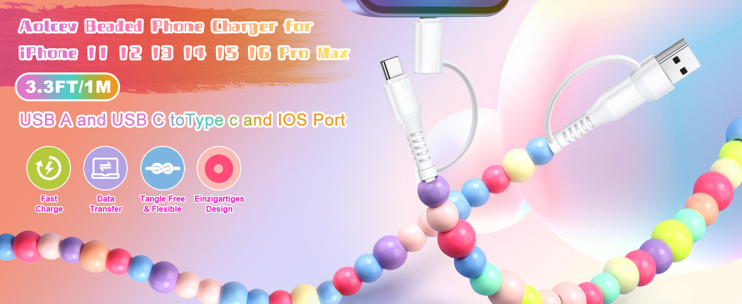 beaded phone charger
