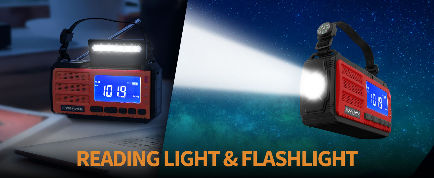 reading light and flashlight