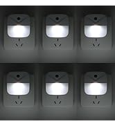 KINUR 6 Pack LED Night Light Plug into Wall, Daylight White Color Dusk to Dawn Sensor Automatic o...