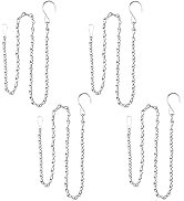 YINGFENG 4 Pack 35 Inch Silver Hanging Chain for Hanging Bird Feeders, Bird Houses, Planters, Bas...