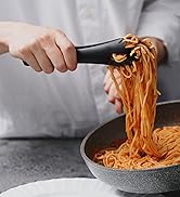 Seki Japan Stylish Kitchen Pasta Tool, Flexible Non Stick Heat Resistant Nylon Pasta Tong, Spaghe...