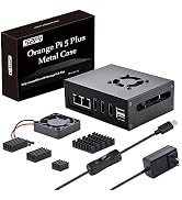 DVOZVO Orange Pi 5 Plus Case with USB Type-C 5V 4A Power Supply Kit,Orange Pi 5 Plus Metal Case/E...