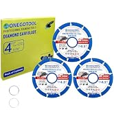 ONEGOTOOL 4-1/2 inch Diamond Cutting Wheels for Angle Grinder Discs Metal Saw Blades Applied to S...
