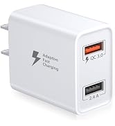 Dual USB Wall Charger 30W, Costyle Quick Fast Charge 3.0 Power Adapter | 5V 3A Fast Charging Bloc...