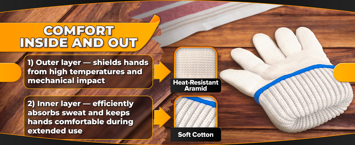oven mits heat resistant 500 degrees bbq food gloves bbq cotton gloves camping oven mitts