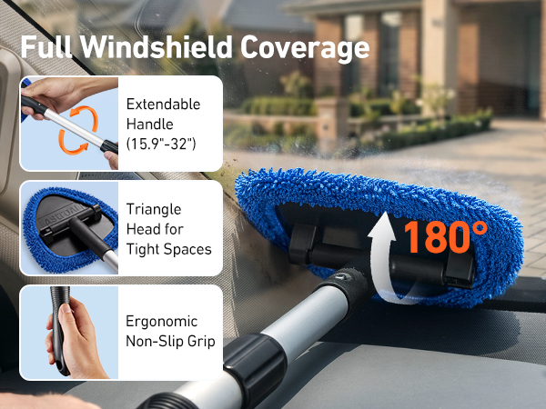Easily glide into the tightest gaps between your dash and glass.