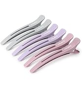 AIMIKE 6pcs Hair Clips for Styling Sectioning, No Crease Duck Billed Hair Clips with Silicone Ban...