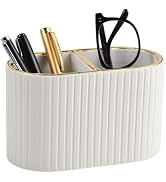 XNONE PU Leather Desk Organizer,Pen Holder,Small Remote Control Holder Pencil Cup Multifunctional...