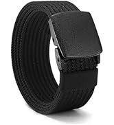 CHAOREN Nickel Free Web Belt Men - TSA Approved Non Metal Buckle Nylon Belt, Travel with Confiden...