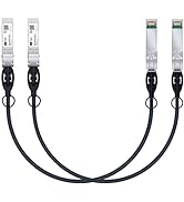 SFP+ Cable, 10G SFP+ DAC, 0.25M(0.82ft), Passive Direct Attach Copper Twinax Cable for Cisco SFP-...