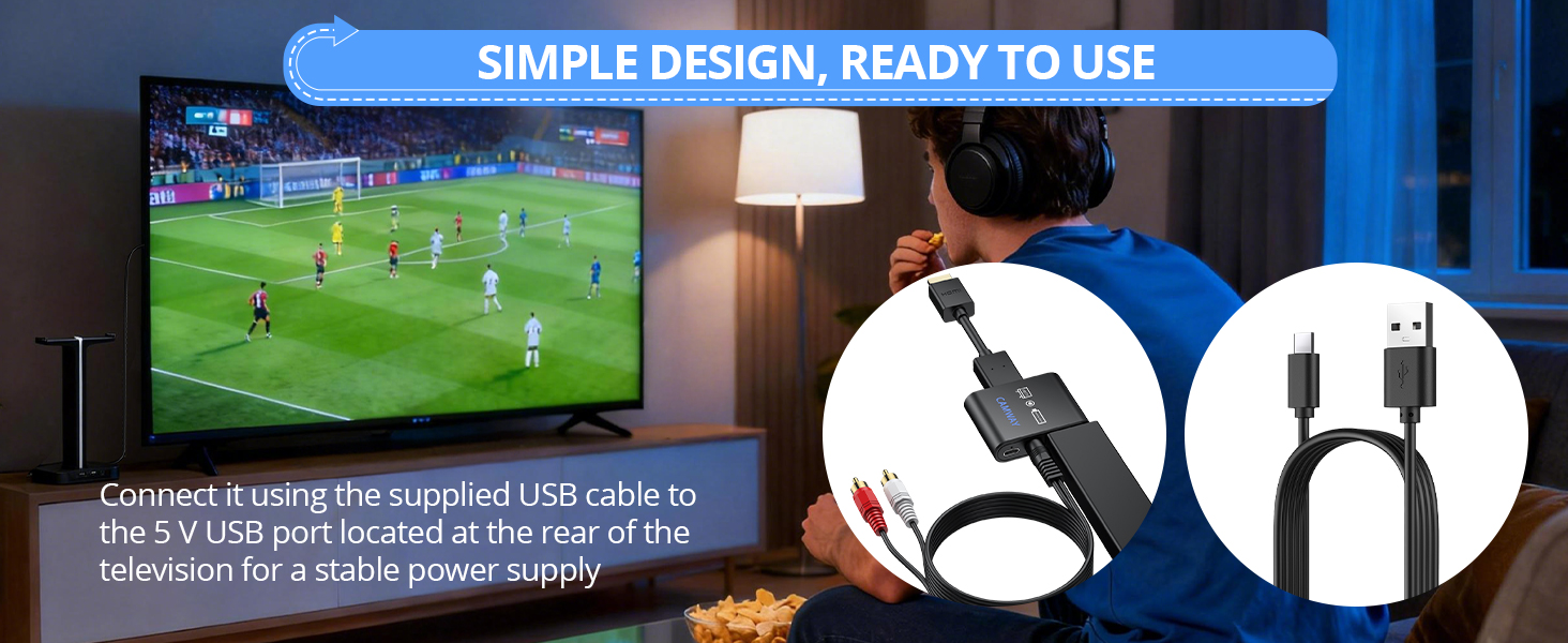 CAMWAY HDMI Audio Extractor,HDMI to HDMI and 3.5mm Audio