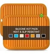 Silicone Trivet for Hot Dishes, Silicone Hot Pads Trivets Mat for Hot Pots and Pans, Heat Resista...