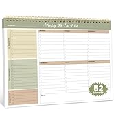 Weekly To Do List Notepad with 52 Undated Sheets(8.5