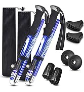Covacure Trekking Poles Collapsible Hiking Poles - Aluminum Alloy 7075 Trekking Sticks with Quick...