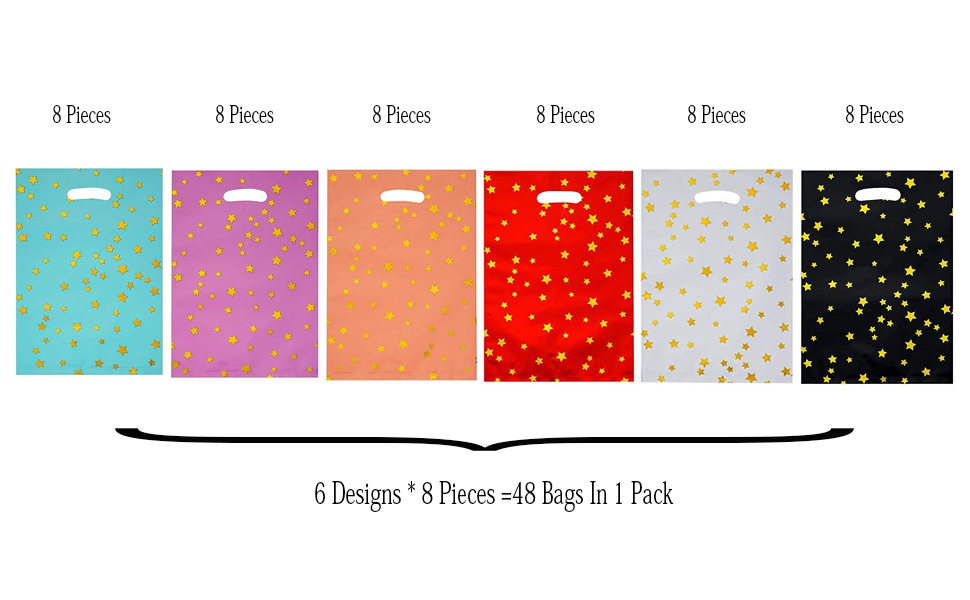 mini plastic bags for packaging candy with stars