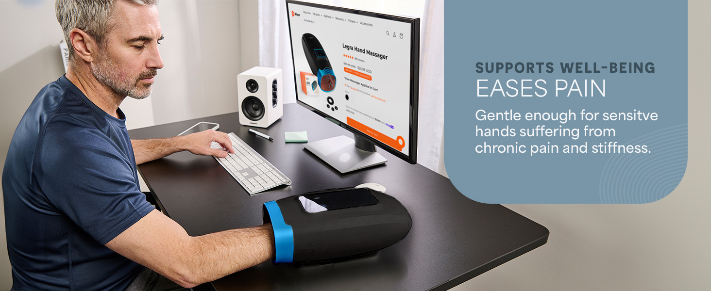 LifePro Legra Hand Massager with Heat and Compression