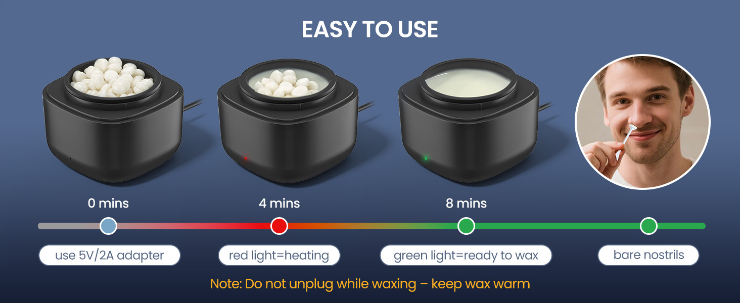 nose hair wax kit