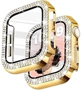 Newlibery Bling Watch Case with HD Screen Protector Women Compatible with Apple Watch 40mm Diamon...