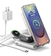 SURITCH for Samsung 3-in-1 Wireless Charging Station, Ultra-Portable Charging Dock Stand for Gala...