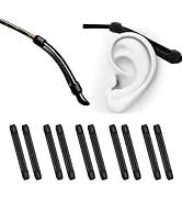 PTSLKHN Silicone Eyeglass Temple Tips Sleeve Retainer, 5Pairs of Anti-Slip Elastic Comfort Glasse...