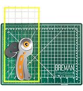 WA Portman Rotary Cutter Set & Cutting Mat for Sewing - 45mm Rotary Cutter for Fabric & 5 Blades ...