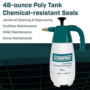Chapin 1046, ergonomic handle, cleaning, degreasing, sanitation, sprayer