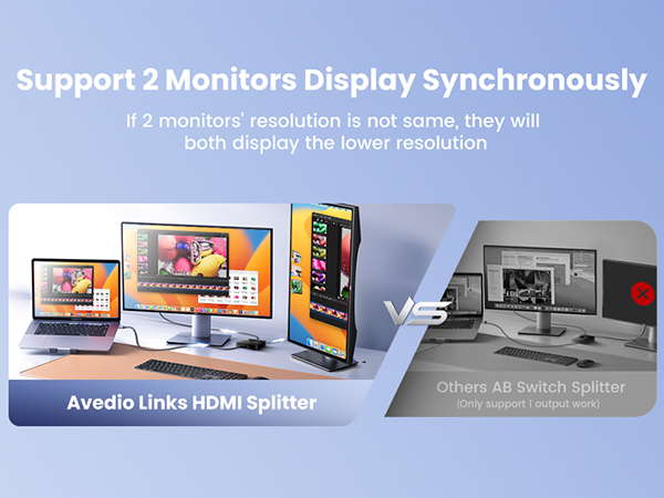 2 monitors display sync up