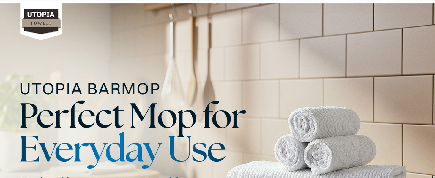 utopia bar mop kitchen cotton absorbent ribbed bar multi purpose cleaning home