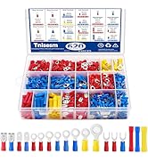 Tnisesm 620Pcs Electrical Connectors,Crimp Connectors,Fork Ring Spade Butt Quick Disconnect Crimp...