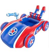 ASDGZD Kids Pool Floats with Water Gun, Car Toddler Inflatable Pool Toys for Kids Age 3-8 Years O...