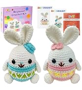 Yarniss Crochet Kit for Beginners,Easter Crochet Bunny Kit with Yarn,Crochet Starter Kit for Rabb...