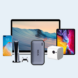 SSK 1TB Portable External NVME SSD,up to 1050MB/s Extreme USBC 3.2 Gen2 Solid State Drive