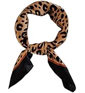 FONYVE Silk Feeling Scarf Medium Square Satin Head Scarf for Women 27.5 × 27.5 inches