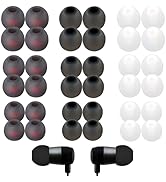 Zhtulck Ear Bud Rubber Tips, 36 Pcs Earbud Replacement Tips, Replacement Earbud Tips with Excelle...
