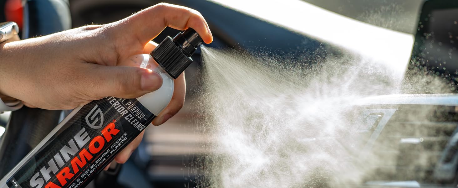 Interior cleaner spray
