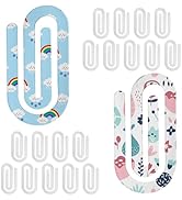ZENFUN 20 PCS Sublimation Blanks Acrylic Paper Clips, 4" x 2" Jumbo Paper Clips Bookmarks Clear f...