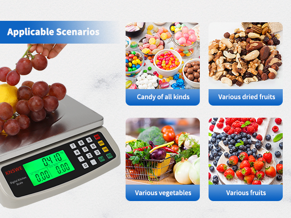 the price of food on the scale