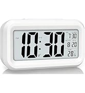 Lesipee Digital Alarm Clock for Bedroom, Desk Clock Battery Operated, Digital Clock with Extra Lo...