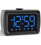 Peakeep 115dB Super Loud Alarm Clock for Heavy Sleepers, Large Display Auto/Manual Brightness for...