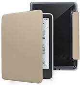 HOICHOE Case for 6" Kindle 11th Generation 2024/2022 Release, Light PU Leather Cover and Transpar...