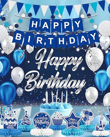 Blue Birthday Decorations