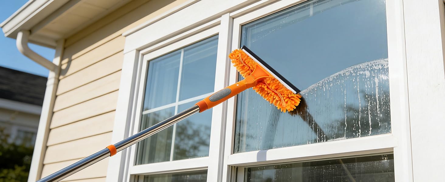 window washing kit with extension pole