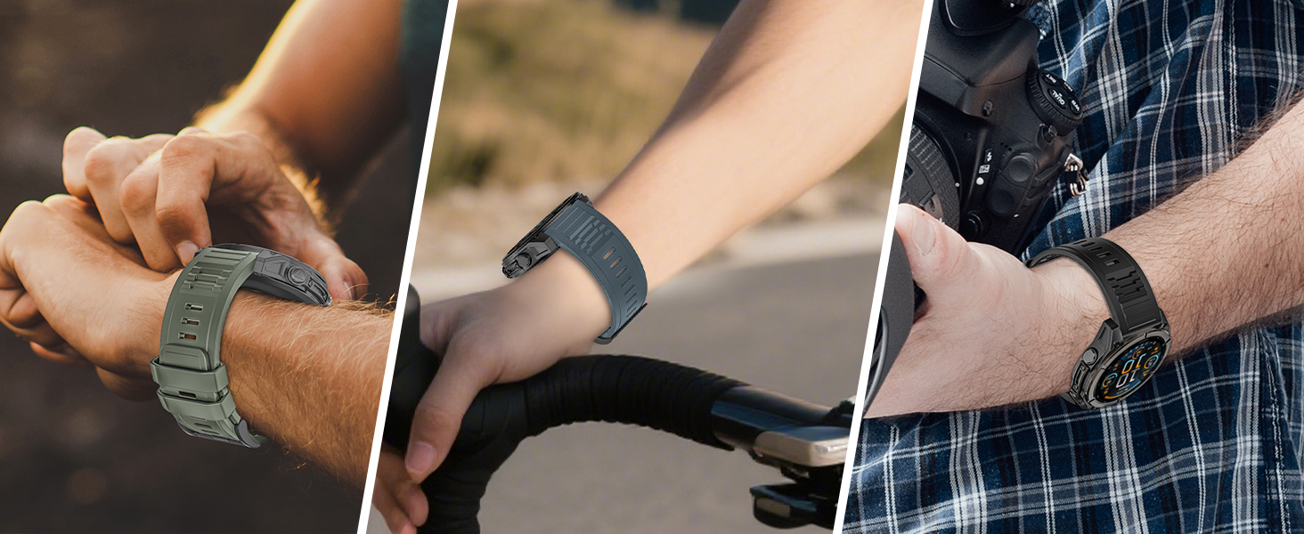 22mm watch Bands Compatible With Garmin Tactix/Fenix 8 AMOLED 47mm/E/7/6/pro/5